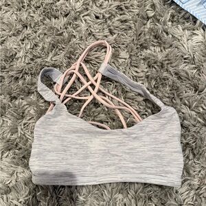 Lululemon Gray Strappy Sports Bra